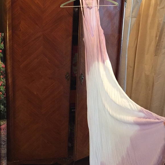 Charlie Joe purple, white dress 100% Rayon. - Picture 5 of 8